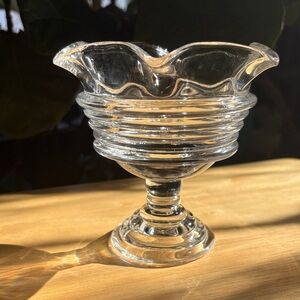 PartyLite Sundae Pillar Candle Holder P7626 Retired Clear Glass Decor